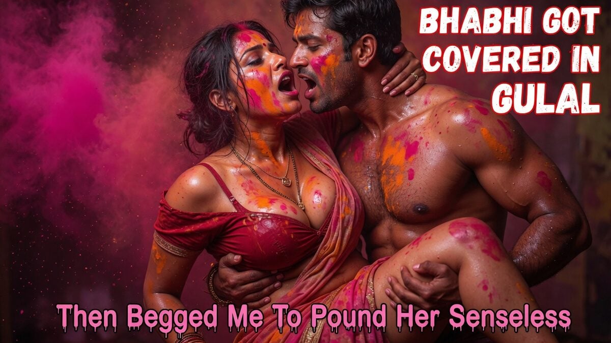 Bhabhi Got Coverd In Gulal Then Begged Me Pound Her Senseless
