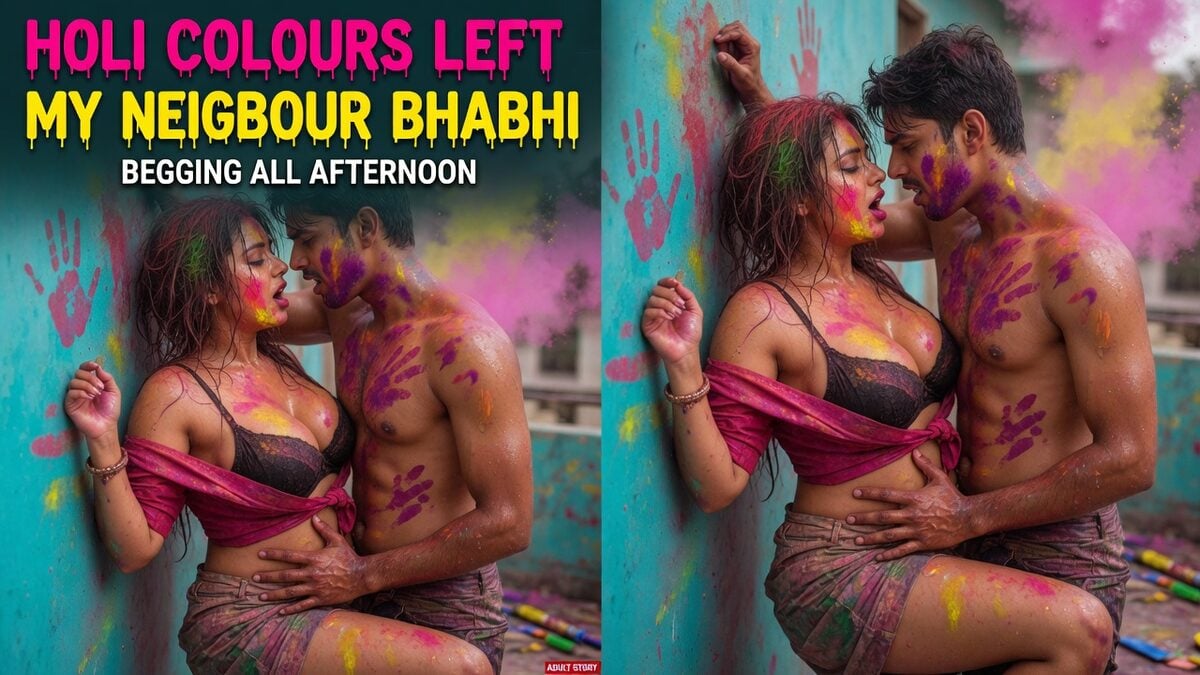 Holi Colours Left My Neighbour Bhabhi Begging All Afternoon